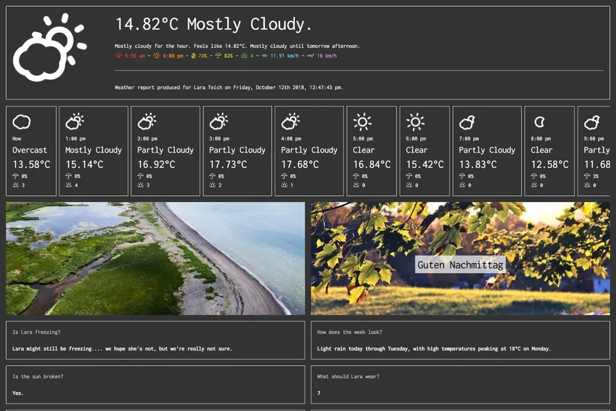 Laradar — a personal weather app.